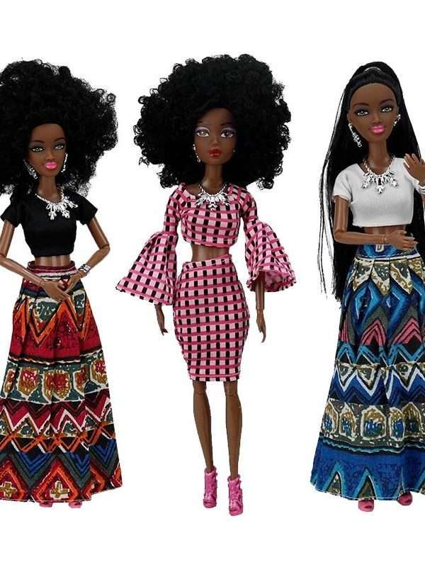 2020 black doll 31cm girl Baby Dolls The bikini girl doll For Girls bath Birthday Movable Joint African Doll Toy princess