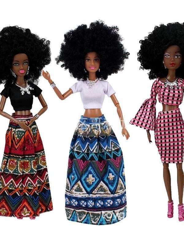 2020 black doll 31cm girl Baby Dolls The slim african girl doll For Girls bath Birthday Movable Joint African Doll Toy princess