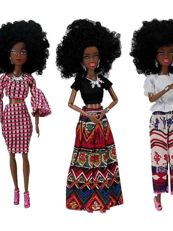Africa dress black doll 31cm girl Baby Dolls The bikini girl doll For Girls bath Birthday Movable Joint  Doll Toy baby doll toy